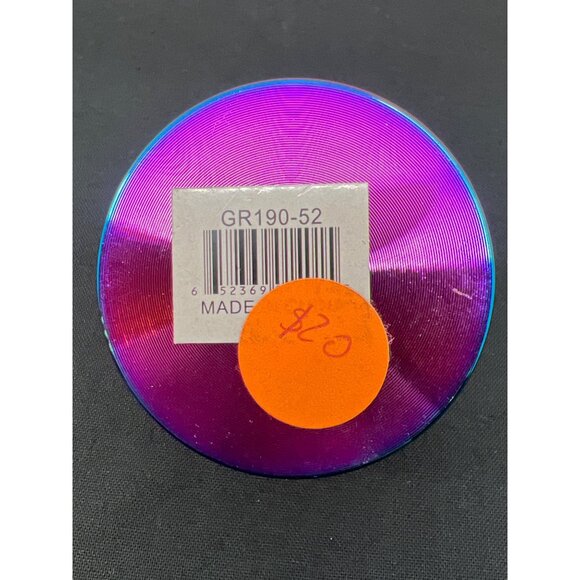 Crystal Top 4-Piece Herb Grinder With Rainbow Finish - Picture 3 of 5